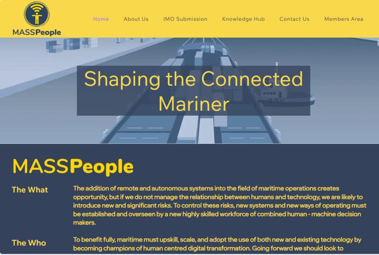 MASS People working group submitted first document to International Maritime Organization