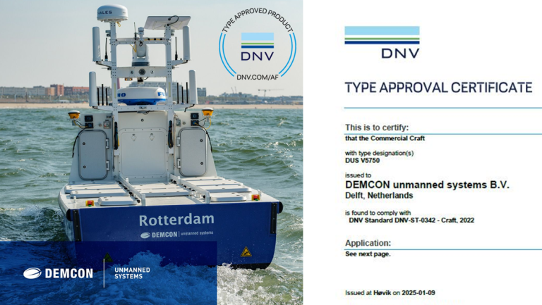 DEMCON Unmanned Systems receives DNV Type Approval for DUS V5750 USV